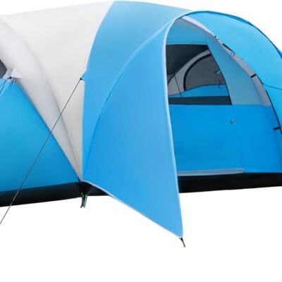8-10 Person Family Camping Tent with Porch, Easy Setup for Outdoor Camping Picnic Backyard
