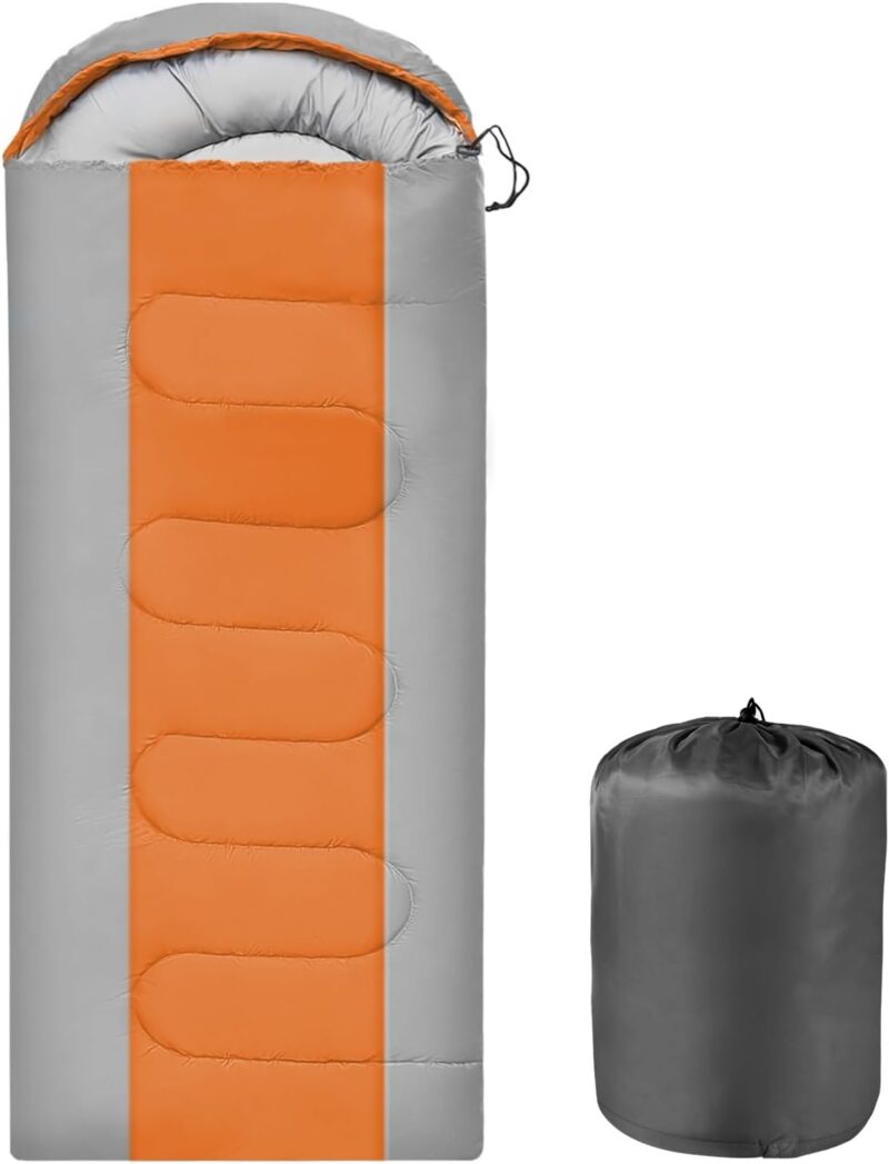 Sleeping Bags Portable Waterproof Camping Sleeping Bag for Adults Kids 4 Seasons Cold Weather or Warm Backpacking Hiking Mountaineering Indoor Outdoor Use