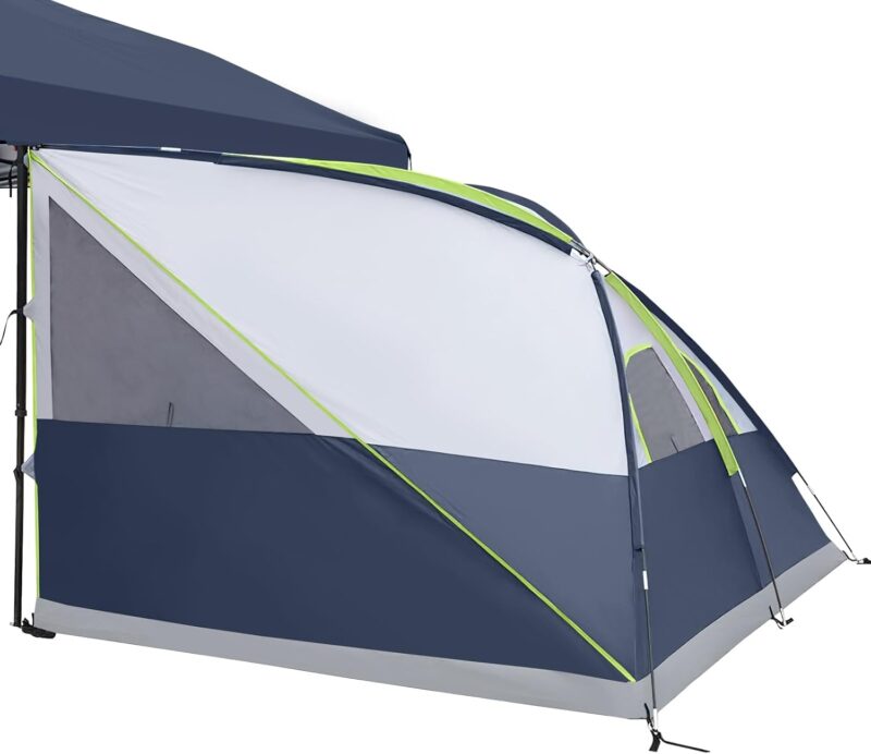Camping Cube | Pop Up Canopy Side Tent for 10' x 10' Canopies Tent Easy Set Up Gazebo, Dark Blue (Canopy/SHELTER NOT Included)