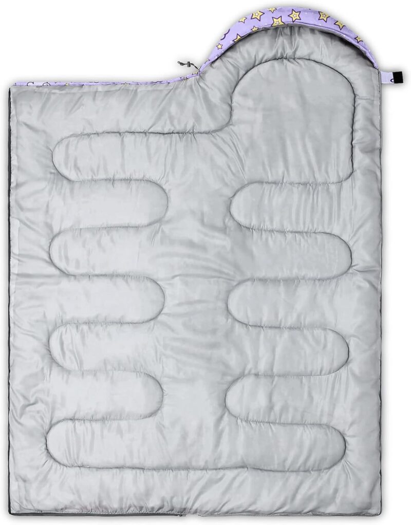 Sleeping Bag for Kids Boys Girls–Lightweight Warm Cold Weather Sleeping Bags,Waterproof Portable Sleeping Bag with Compression Sack for Camping Backpacking Outdoor Indoor - Image 2