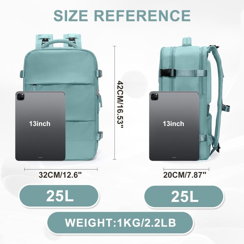 Travel Backpack For Women Men,Carry On Backpack,Hiking Backpack Waterproof Outdoor Sports Rucksack Casual Daypack Travel Essentials（Blue） - Image 2