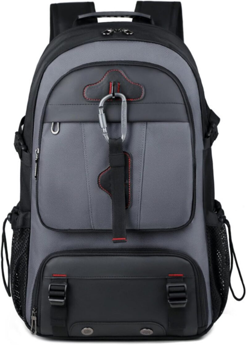 Travel Backpack 50L, 17 Inch Laptop Backpack for Men Women, Large Waterproof Carry On Backpack, TSA Friendly Flight Approved Anti-Theft Backpack with USB Interface & Shoe Compartment, Grey