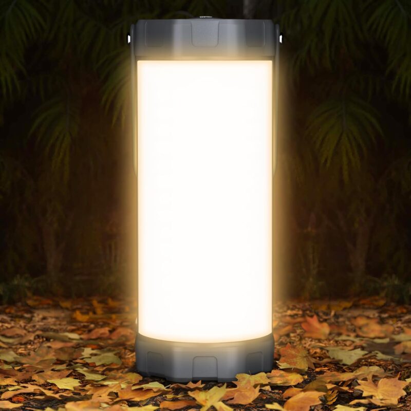 106 LED Camping Lantern Rechargeable, Up to 80Hrs, 5000mAh Lantern with 5 Brightness 3 Modes & SOS, IP68 Waterproof, Max 1200LM, Camping Light for Power Outages Hiking Emergency Hurricane