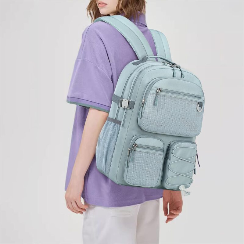Water Resistant Backpack with Mulitiple Pockets for School Travel Outdoor College, 15.6 inch Laptop Daypack for Men and Women (Blue) - Image 2