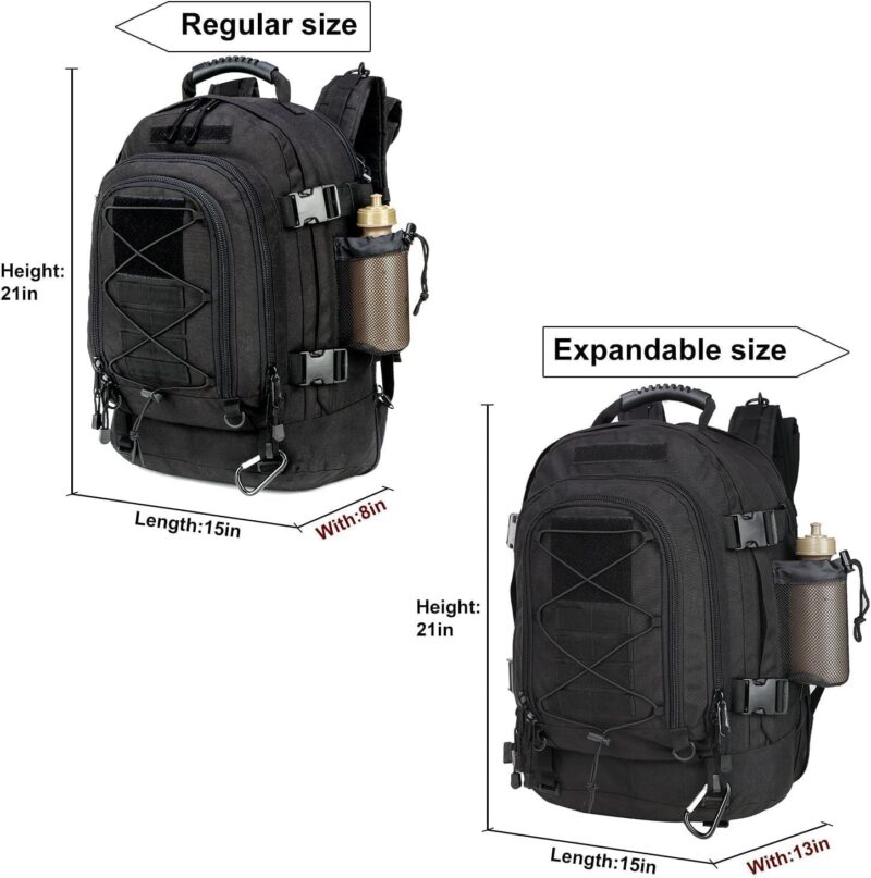 Expandable 40-64L Military Tactical Backpack 3 Day Bag Hiking Gym Sport Camping - Image 2