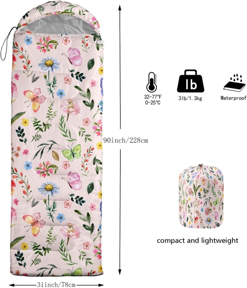 Print sleeping bag,sleeping bags,Outdoor Camping Sleeping Bag，Suitable For Children Boys And Girls Portable,Waterproof,Compact And Lightweight,Great For Outdoor Camping,Backpacking And Hiking - Image 2