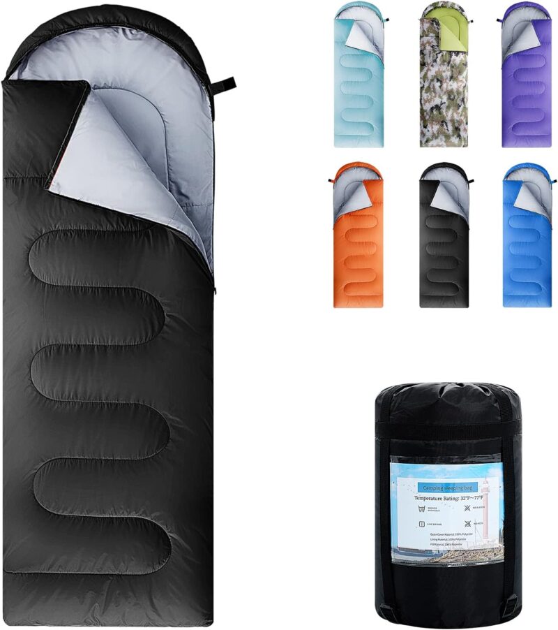 Sleeping Bags for Adults,Kids & Girls-Warm & Cold Weather Lightweight Waterproof Sleeping Bag Backpack with Compact Bag,Great for 3-4 Seasons Hiking,Camping and Outdoor