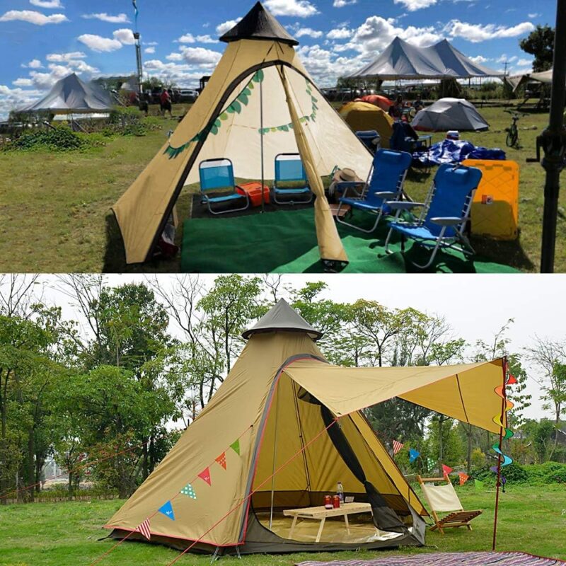 12'x10'x8'Dome Camping Tent 5-6 Person 4 Season Double Layers Waterproof Anti-UV Windproof Tents Family Outdoor Camping Tent - Image 2