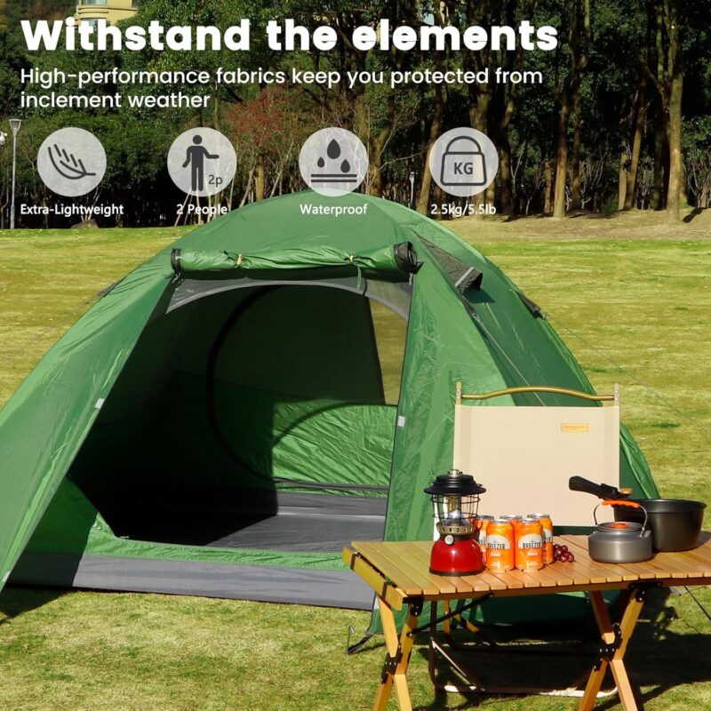 Camping Tent Portable Waterproof Instant Camping Tent with 1-Minute Setup Lightweight Tent for Camping Beach Outdoor Travel Backyard - Image 2