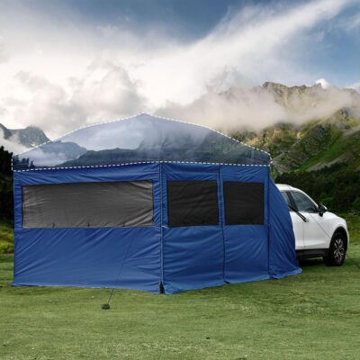 5pcs Sidewalls for 10X10 Commercial Instant Canopy Tent, Converts Canopy into Tent for Camping with Removable SUV Tailgate - Navy Blue (Canopy Pole/Shelter NOT Included)