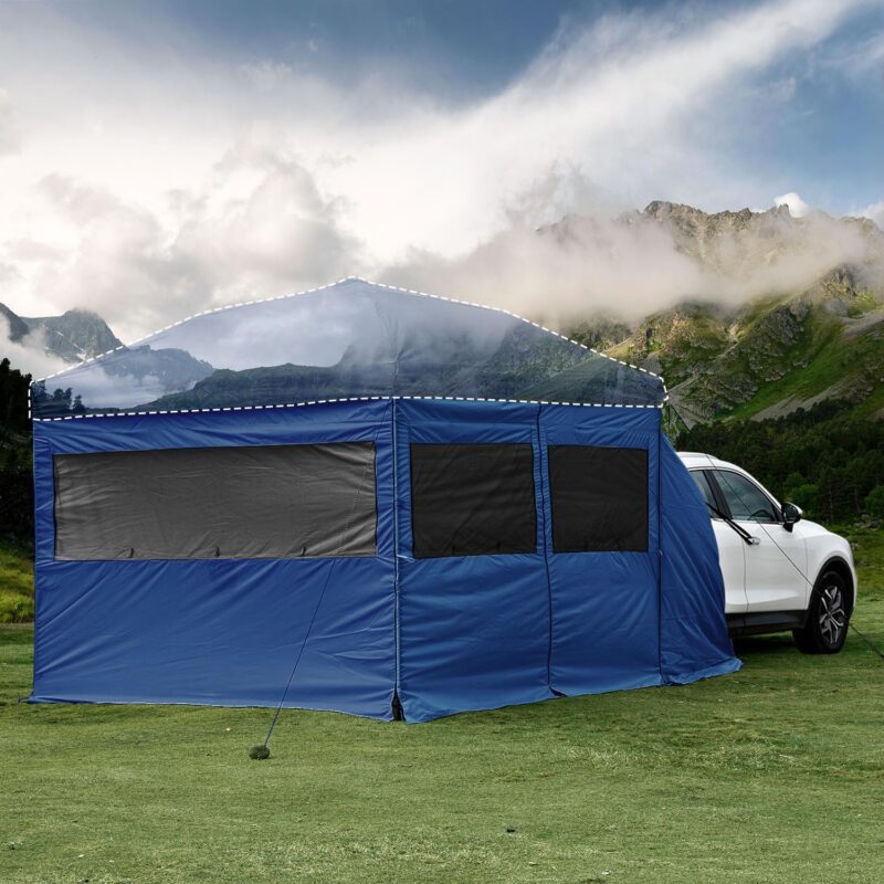 5pcs Sidewalls for 10X10 Commercial Instant Canopy Tent, Converts Canopy into Tent for Camping with Removable SUV Tailgate - Navy Blue (Canopy Pole/Shelter NOT Included)