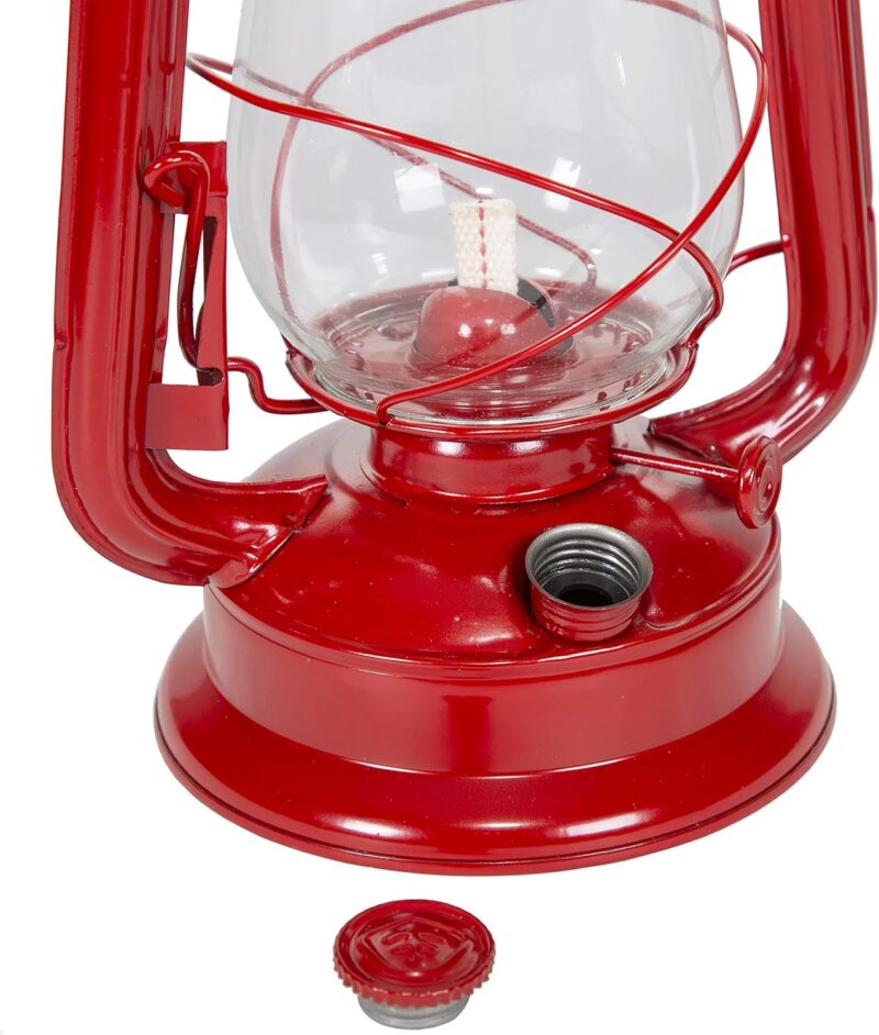 12" Hurricane Lantern (127), 12inch, Red - Image 2
